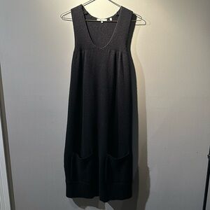 Vince sleeveless knit crochet midi dress
